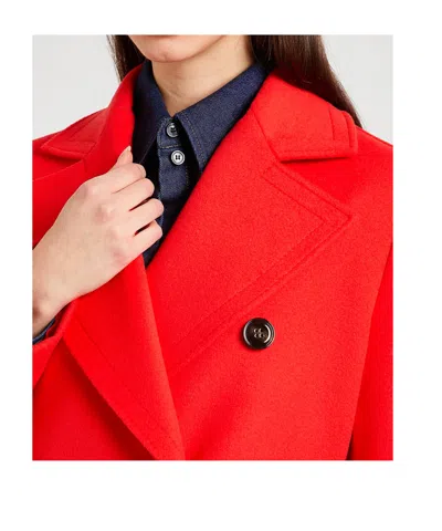 Maxco. Collared Coat In Red