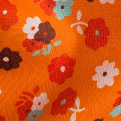 Miu Miu Printed Poplin Scarf In Orange