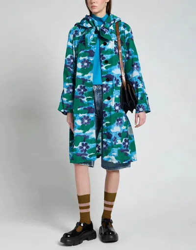 Marni Printed Trench Coat In Multi
