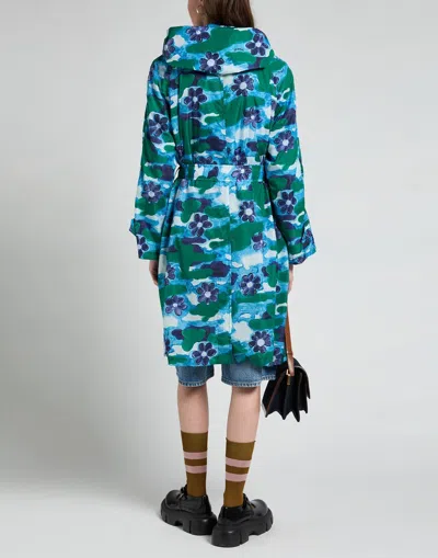 Marni Printed Trench Coat In Multi