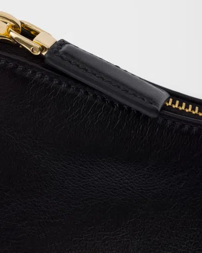 Prada Aimee Medium Leather Shoulder Bag In Black