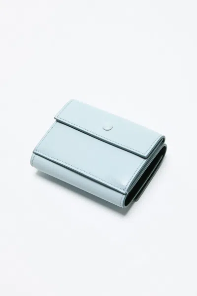Acne Studios Leather Trifold Wallet In Blue