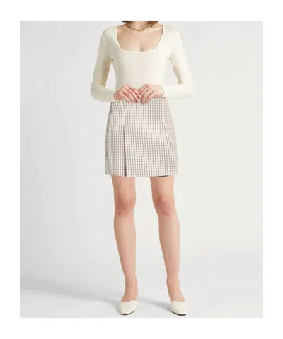 Tory Burch Plaid Pattern Skirt In Multi