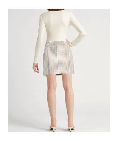 Tory Burch Plaid Pattern Skirt In Multi