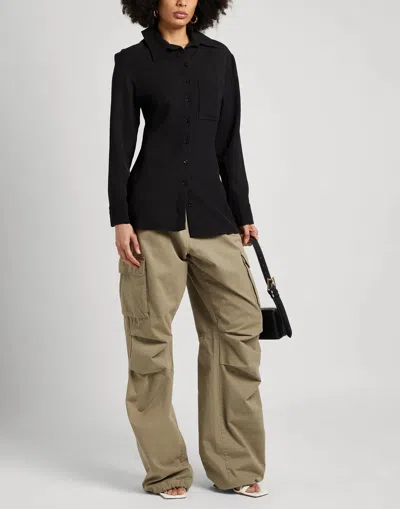 Tory Burch Solid Long-sleeve Blouse In Black
