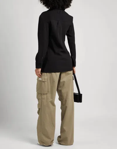 Tory Burch Solid Long-sleeve Blouse In Black