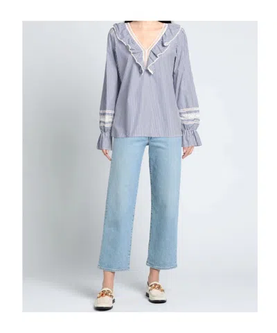 Maxco. Pleated Top In Blue