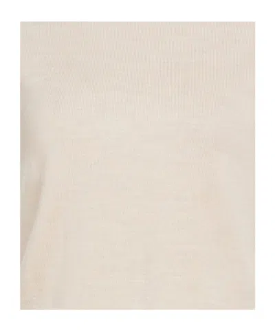 Sportmax Solid Color Sleeveless Knit Top In Neutral