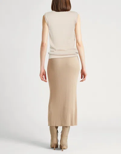 Sportmax Solid Color Sleeveless Knit Top In Neutral