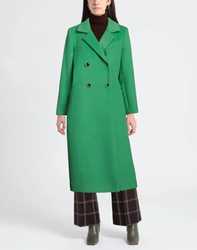 Ganni Solid Color Woolen Coat In Multi