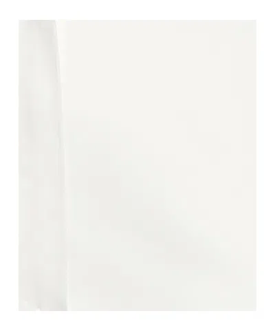 Max Mara Solid Color Nine-point Slim-fitting Trousers In White