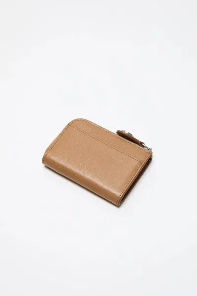 Acne Studios Compact Zip Wallet In Brown