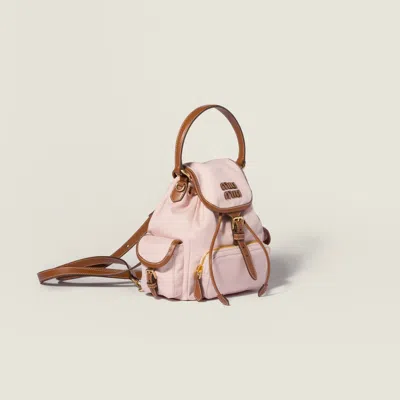 Miu Miu Logo Backpack In Pink