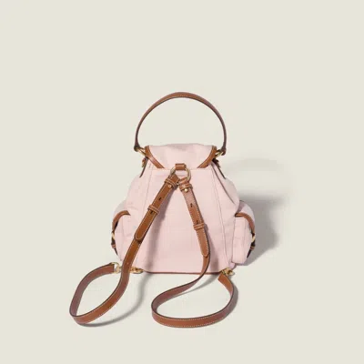 Miu Miu Logo Backpack In Pink