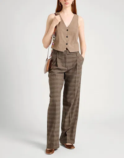 Maxco. Single-breasted Vest In Brown