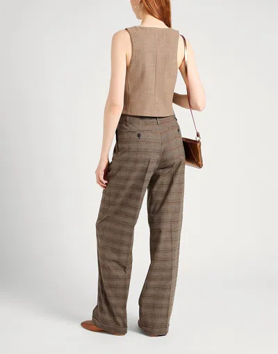 Maxco. Single-breasted Vest In Brown