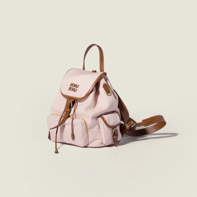 Miu Miu Flap Backpack In Pink