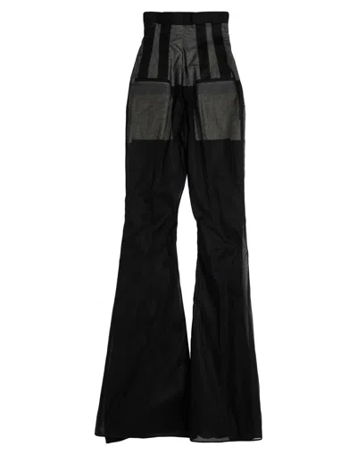 Rick Owens Minimalist Solid Color Flared Pants In Black
