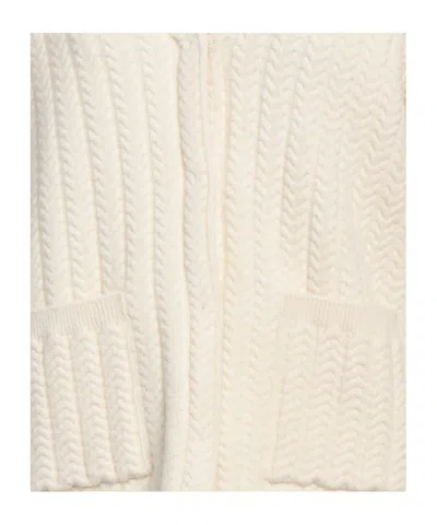 Sportmax Solid Color Knit Coat In White