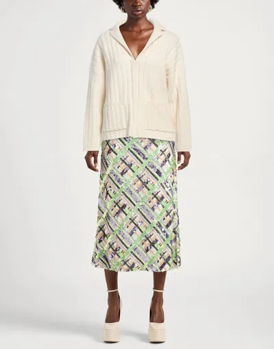Sportmax Solid Color Knit Coat In White