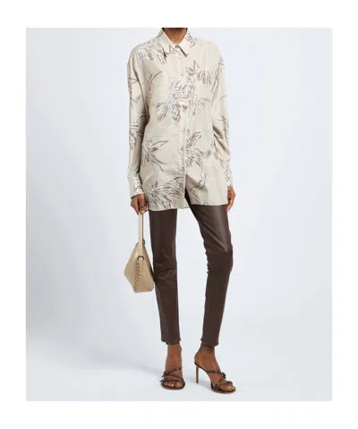 Brunello Cucinelli Patterned Shirts  Blouses In Neutral