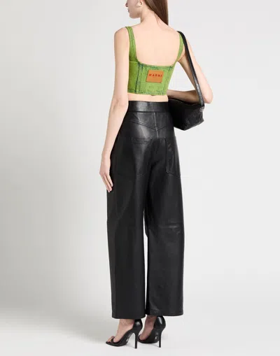 Marni Plain Colour Top In Green