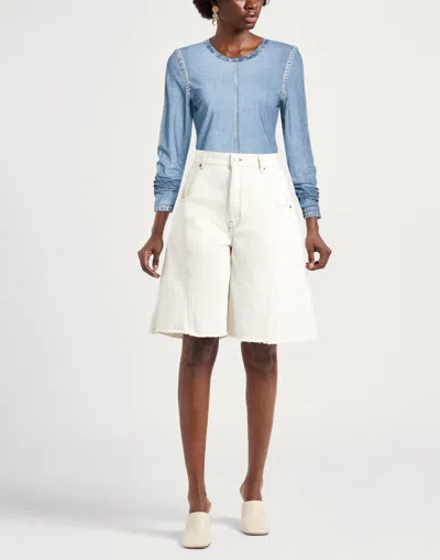 Rag & Bone Solid Color Mesh Long-sleeve Top In Blue