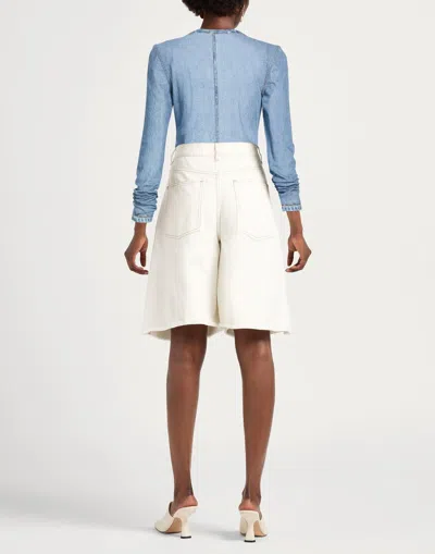 Rag & Bone Solid Color Mesh Long-sleeve Top In Blue