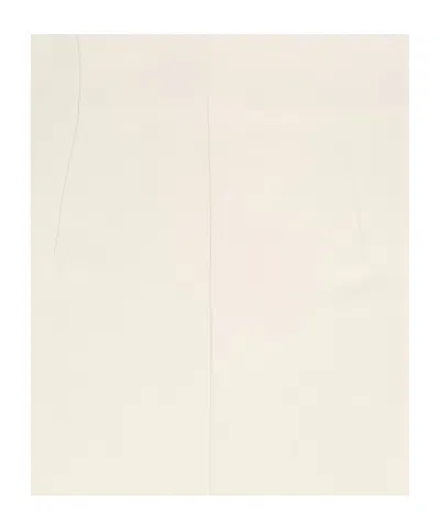 Sportmax Solid Color Stretch Flared Pants In Pink