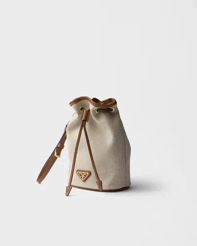 Prada Drawstring Clutch In Neutral