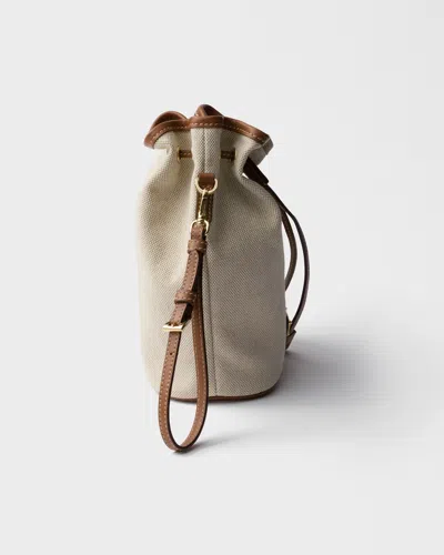 Prada Drawstring Clutch In Neutral