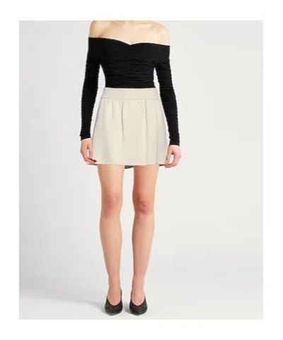 Max Mara Solid-color Flared Skirt In White