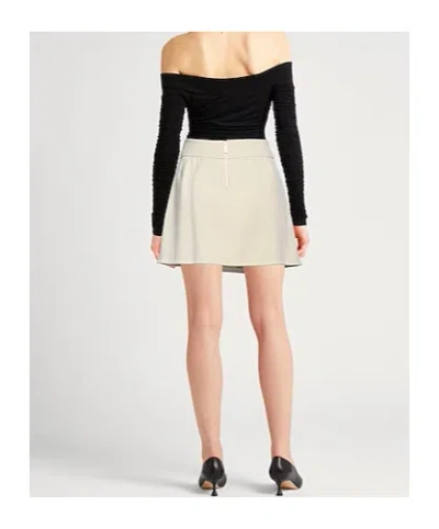 Max Mara Solid-color Flared Skirt In White