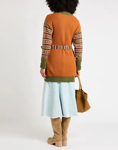 Maxco. Colored Knit Cardigan In Multi