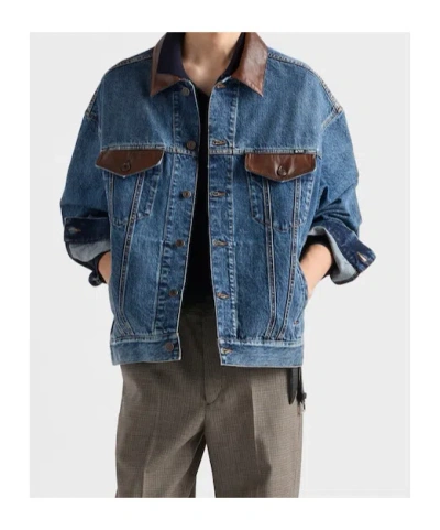 Prada Denim Jacket In Blue