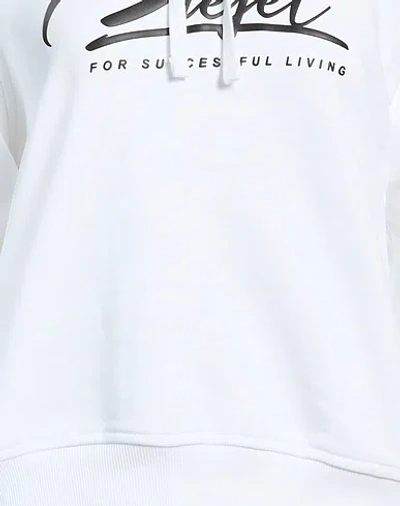 Diesel Patterned Hooded Sweatshirt In White