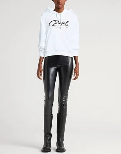 Diesel Patterned Hooded Sweatshirt In White