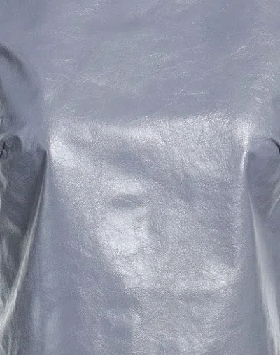Marni Leather Short Top In Silver