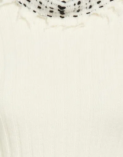 Marni Solid Color Wool Knit Sweater In White