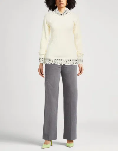 Marni Solid Color Wool Knit Sweater In White