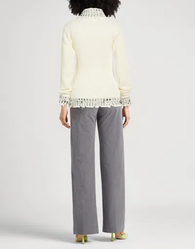 Marni Solid Color Wool Knit Sweater In White