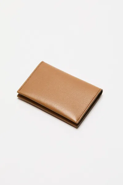 Acne Studios Folded Card Holder In Brown