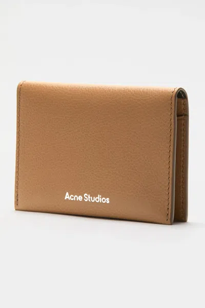 Acne Studios Folded Card Holder In Brown