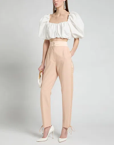 Dolce & Gabbana Solid Color Side Stripe Slim Cuffed Pants In Neutral