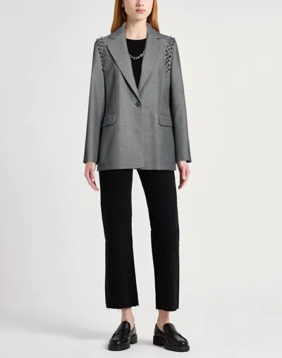 Maxco. Single-breasted Blazer In Gray