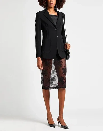 Max Mara Tailored Slim Fit Trousers Pockets Belt Loops In Black