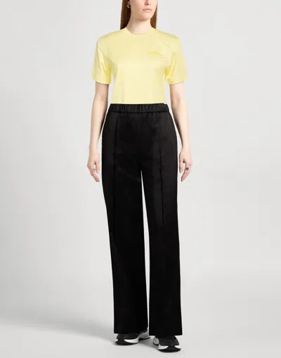 Burberry Basic Solid Color T-shirt In Yellow