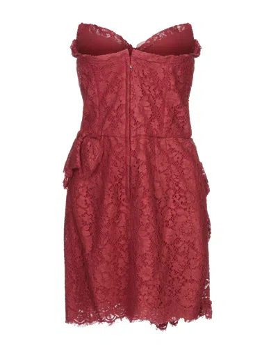 Dolce & Gabbana Sleeveless Lace Dress In Red