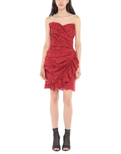 Dolce & Gabbana Sleeveless Lace Dress In Red