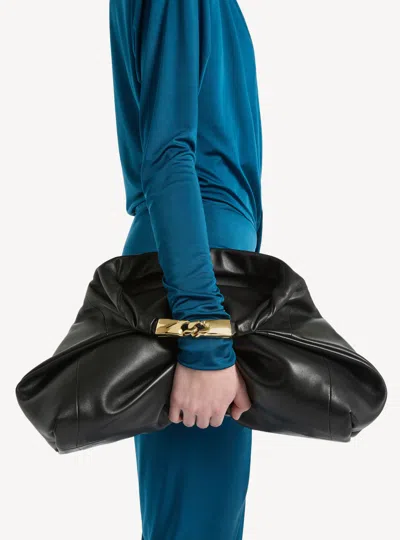 Balmain Dinner At 8 Medium Bag In Smooth Leather In Black
